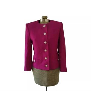 Vintage Herbert Grossman by Cynthia Sobel Women's Blazer Sz 8 Burgundy Wine